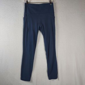 Athleta Womens Small Salutation 7/8 Tight Powervita Blue Leggings